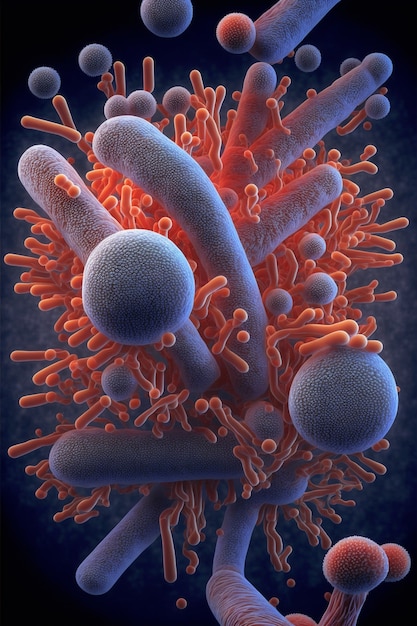 Photo representation of microorganisms