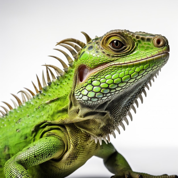 Reptiel met witte achtergrond hoge kwaliteit ultra hd