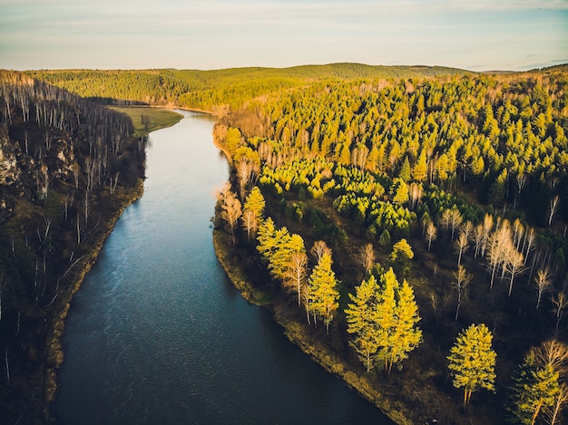 Republic of Bashkortostan, rivers, autumn Idrisovskaya cave.