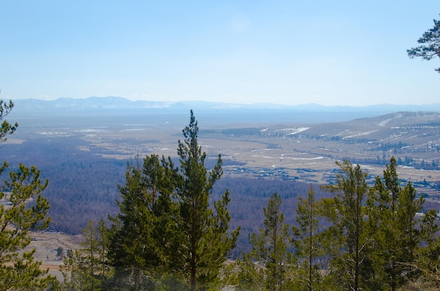 Republic of Buryatia Russia View of the valley from the top of the mountain