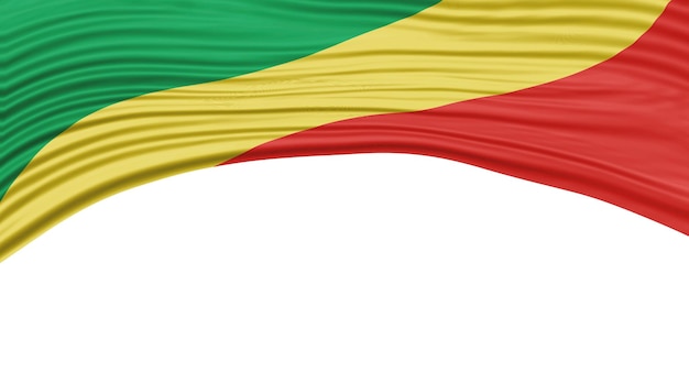 Photo republic of the congo flag wave national flag clipping path