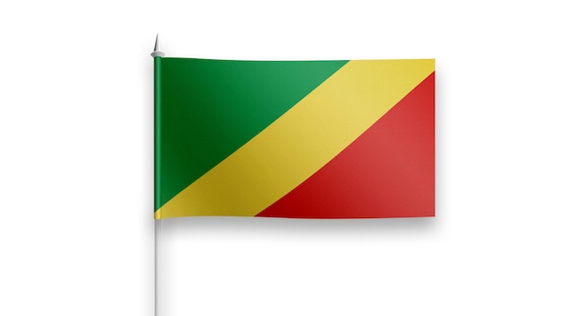 Foto republic_of_the_congo vlag op een witte achtergrond