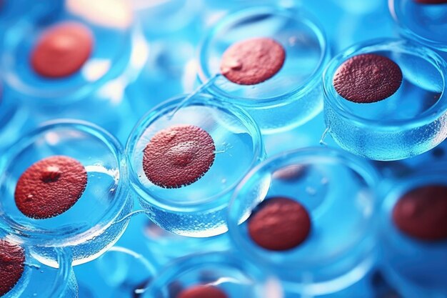 Foto biologia della ricerca salute microscopica umana malattia illustrazione macro delle cellule del sangue