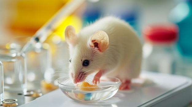 Photo research drugs and vaccine on mice generative ai