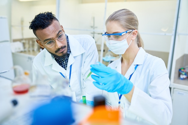 Research Technicians Working in Laboratory