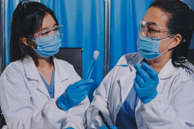 researcher using a professional microscope
