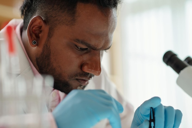 Researcher Working in Laboratory