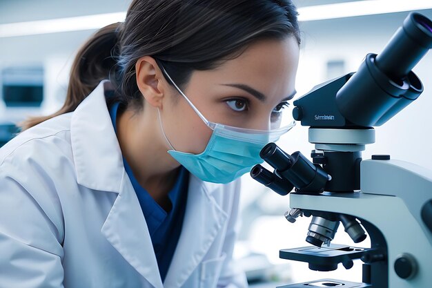 Photo researchers working in the clinical laboratory