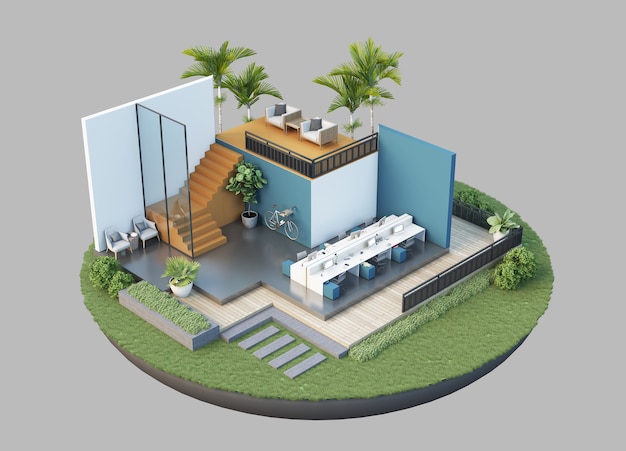 Residence in 3D style