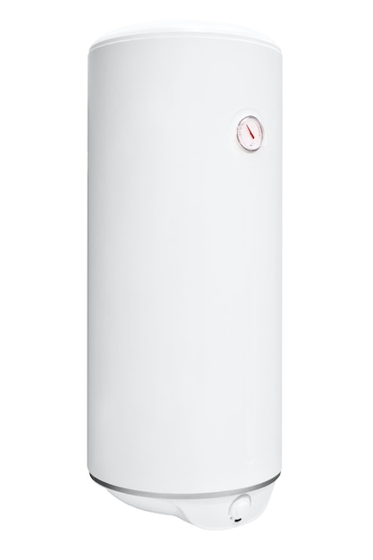Жилой электрический водонагреватель, изолированный на белом