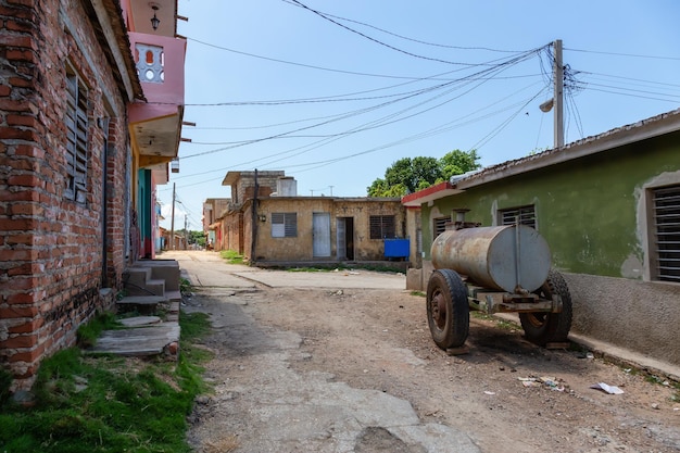 Residential neighborhood in a small Cuban Town