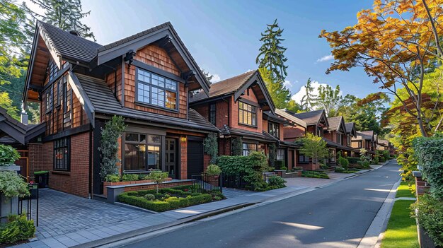 Residential neighborhood with terracotta houses