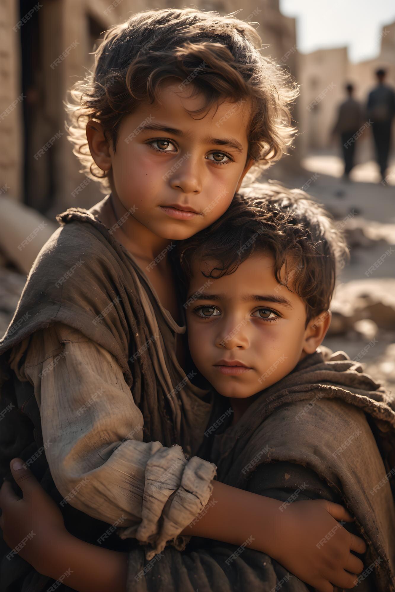 Premium AI Image | Resilience Amidst Adversity Palestinian Refugee 