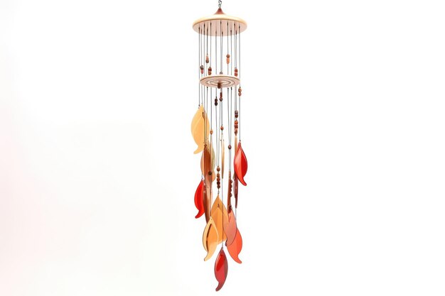 Resin Wind Chimes Isolated On White Background