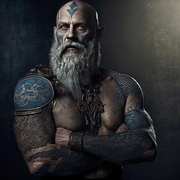 Resolute Viking Grey Beard en Dark Warpaint