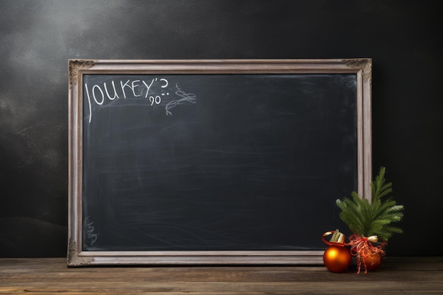 Resolutions written on a chalkboard new year photo