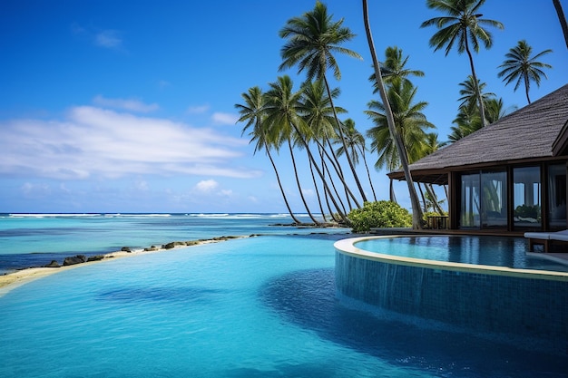 Resort aan het strand met een infinity pool met uitzicht op de oceaan
