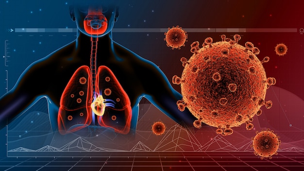 respiratory system  lung  and   coronavirus disease COVID19 infection medical graph