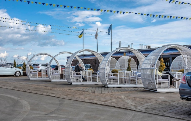 Restaurant aan de kust van de Zwarte Zee