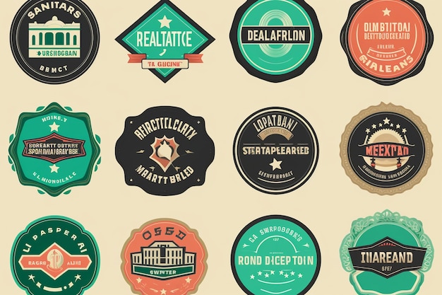 Restaurant badge in retro style