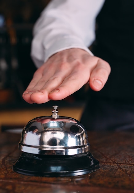 Restaurant bell vintage with hand