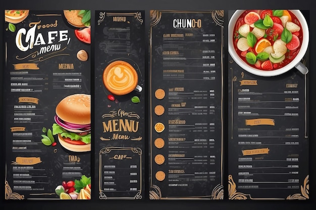 Foto restaurant café menu sjabloon ontwerp food flyer