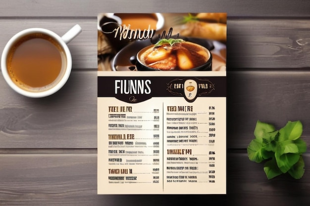 Restaurant café menu sjabloon ontwerp Food flyer