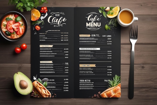 Restaurant café menu sjabloon ontwerp Food flyer