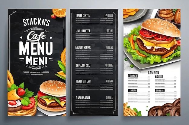 Restaurant cafe menu template design Food flyer