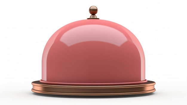 Restaurant cloche with bearing 3D rendering isolated