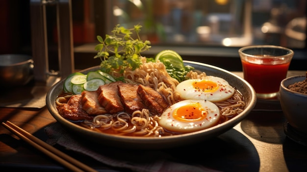 Foto ristorante di ramen giapponese cucina tradizionale di strada