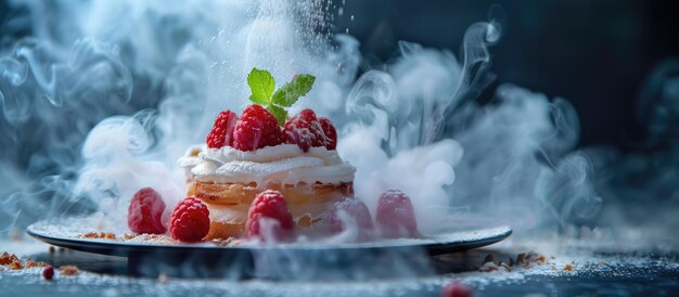 Photo restaurant dessert recipe concept for creative food photography