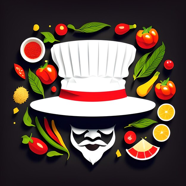 Photo restaurant logo generative ai