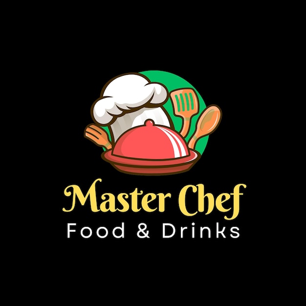 Фото Логотип ресторана на темном фоне