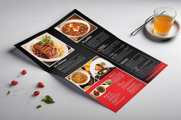 Foto brochure del menu del ristorante