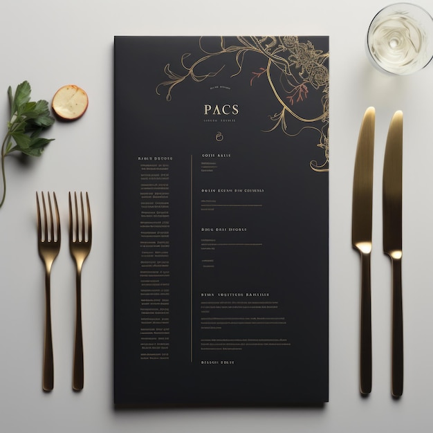 Photo restaurant menu card template