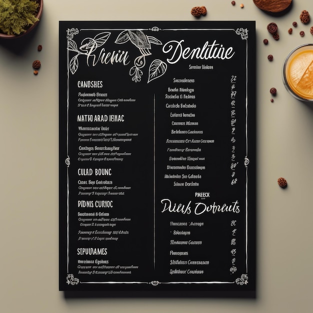 Photo restaurant menu card template