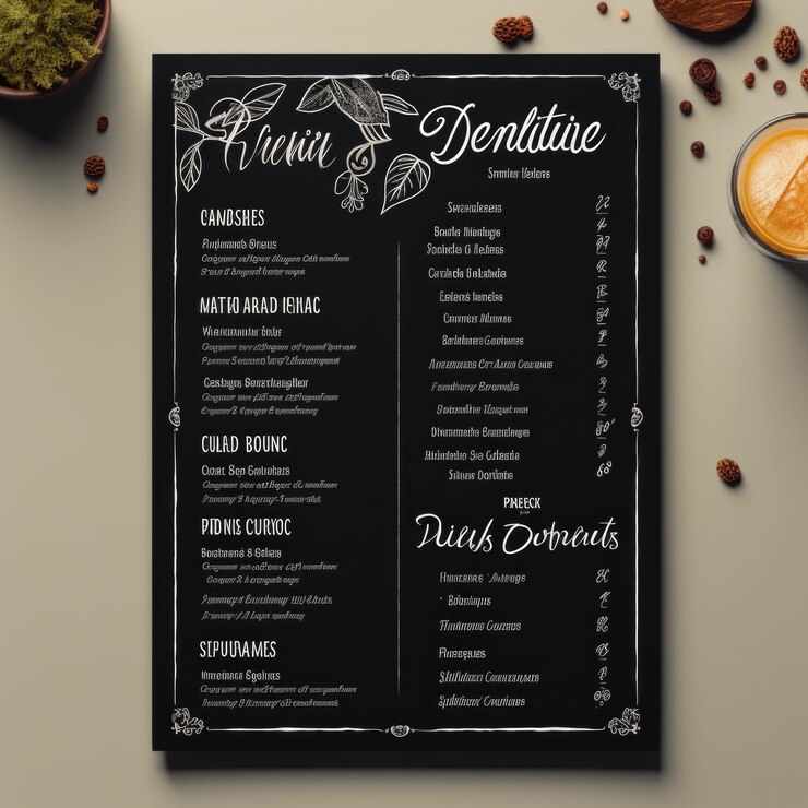 Photo restaurant menu card template