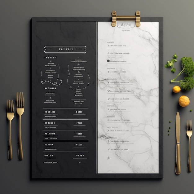 restaurant menu card template