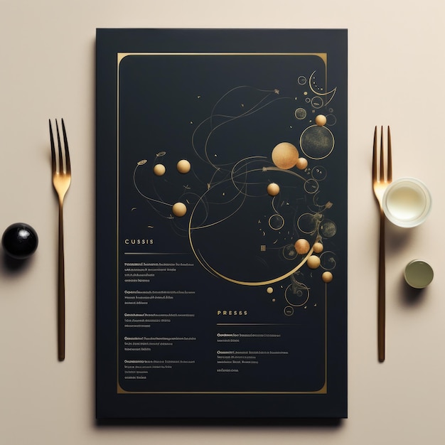 Photo restaurant menu card template