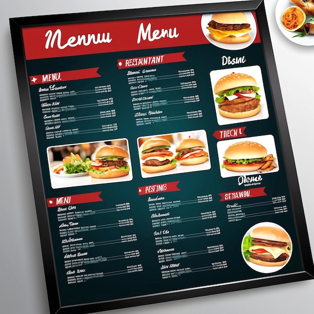 Restaurant menu ontwerp
