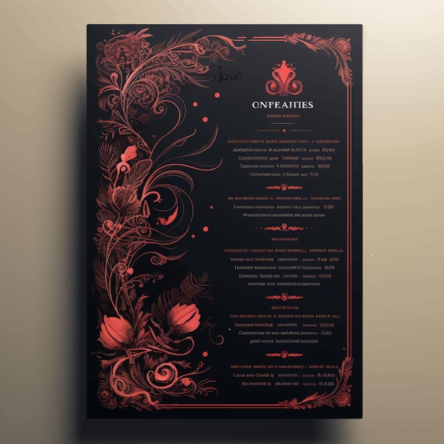 Photo restaurant menu template design