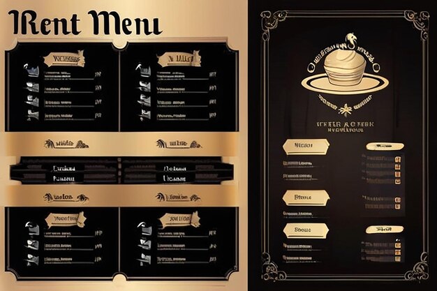 Foto modello di menu del ristorante