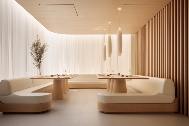 Restaurant met een minimalistisch concept