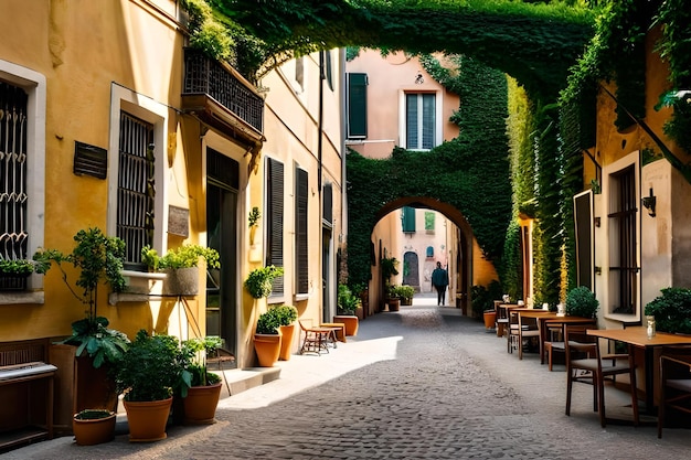 A restaurant in the old town