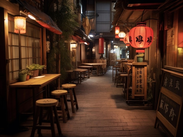 restaurant setting with wooden chairs and tables and a beautiful view