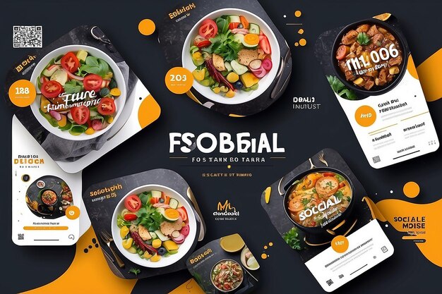 Restaurant Social Media Post Ontwerp Template