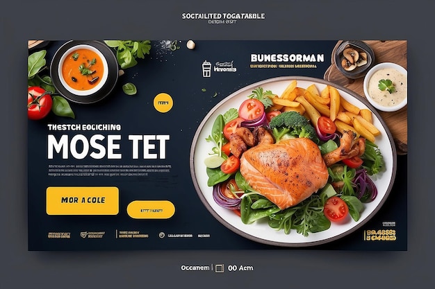 Restaurant Social Media Post Ontwerp Template