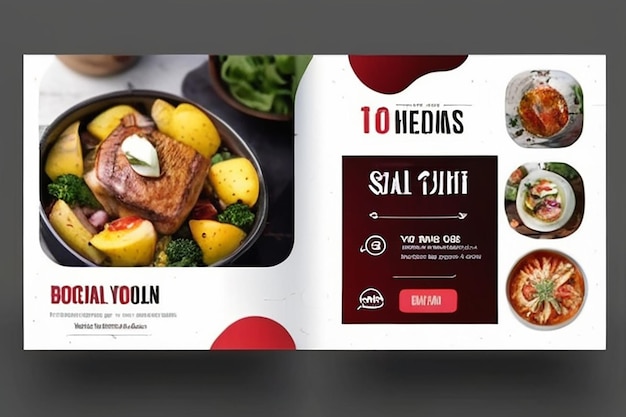 Foto restaurant social media post ontwerp template