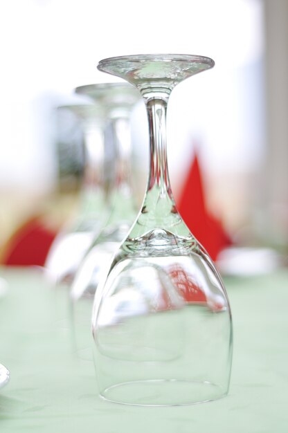 Restaurant, table, glass 